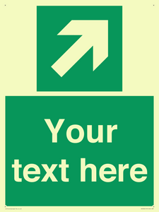 Custom Arrow Top Right Sign